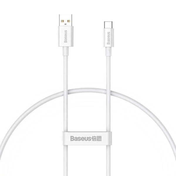 USB-A / USB-C Datakabel og Opladning 100W 480 Mbps 0,25 meter Baseus Hvid Vit