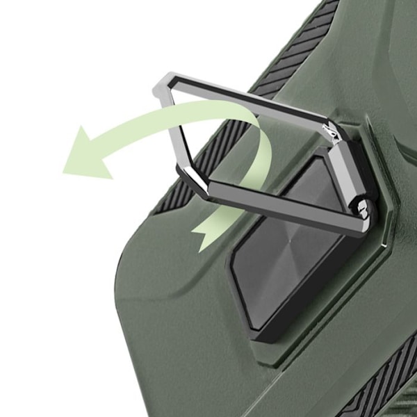 Coque för Samsung Galaxy A26 med ringstöd och kameraöverdrag i mörkgrön Grön