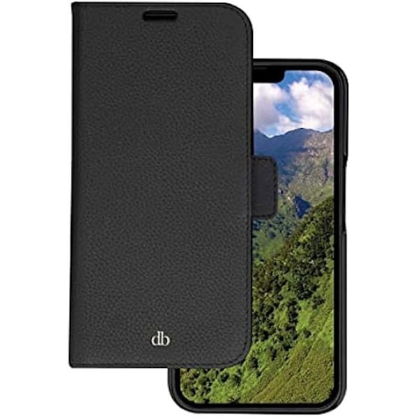 iPhone 14 Pro sort læderpung - Stød, RFID, ridsefast - DBRAMANTE1928 Svart