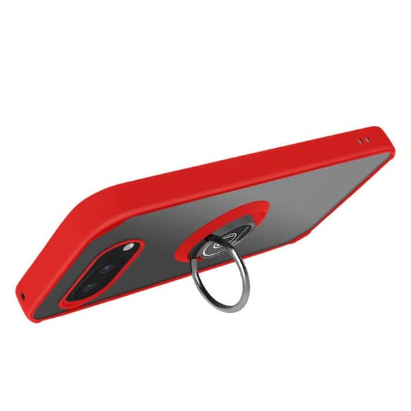 Coque Anneau - AVIZAR - Google Pixel 9a - Röd - Stötsäker - Genomskinlig Baksida Röd