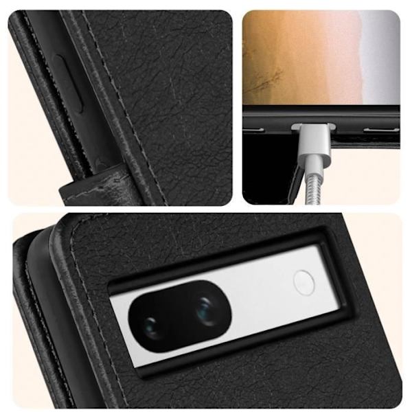 Google Pixel 7a Folio Case Black Flip Case