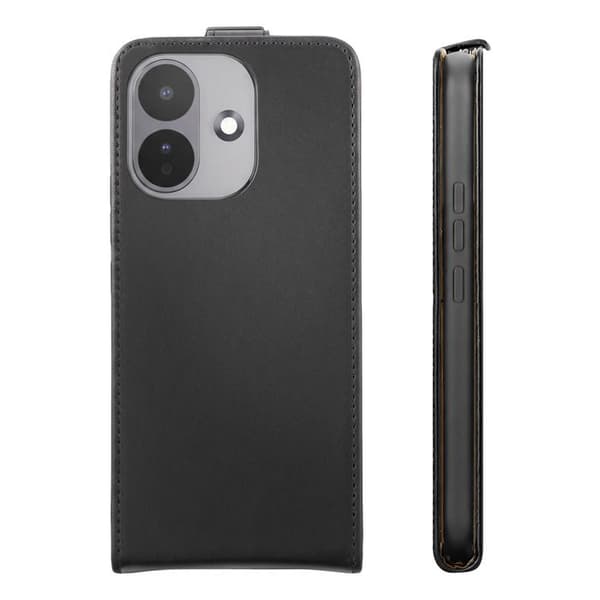 Vertikal Flip Cover til Xiaomi Redmi Note 17 Pro med Kortlomme Sort / Brun Svart brun