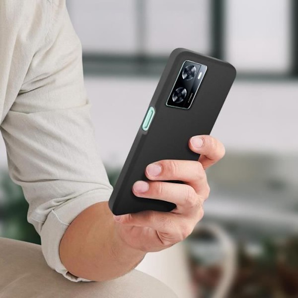 Fodral för Oppo A57 och A57s - OPPO - Halvstyv - Soft touch - Tunt och lätt - Svart Svart