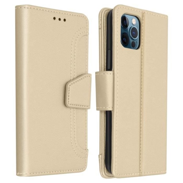 Apple iPhone 12 / 12 Pro Case Folio Wallet Function Kultainen teline keltainen