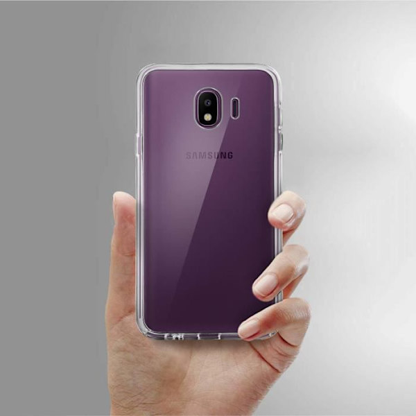 Skyddsskal - AVIZAR - Samsung Galaxy J4 - Silikon - Polykarbonat - Ultra-tunn Transparent