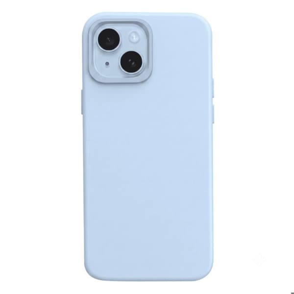 MagSafe-kuori iPhone 15 -mallille SolidX Soft Touch 3mm iskunkestävä Rhinoshield, napapiirin sininen polarblått