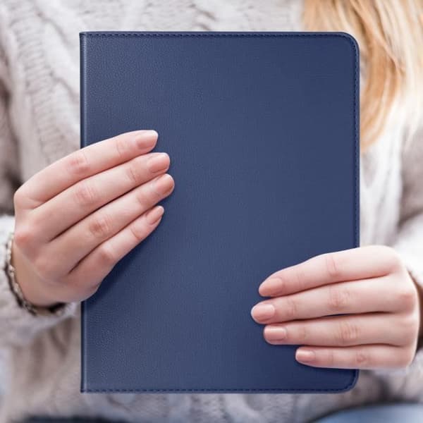 Fodral - AVIZAR - iPad Pro 11 2024 - 360° Vridbar Folio - Hård Skal - Kunstläder Blå