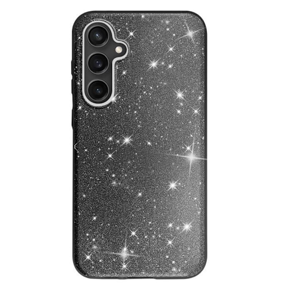 Glitteret cover til Samsung Galaxy S23 FE Stødabsorberende Sort Svart
