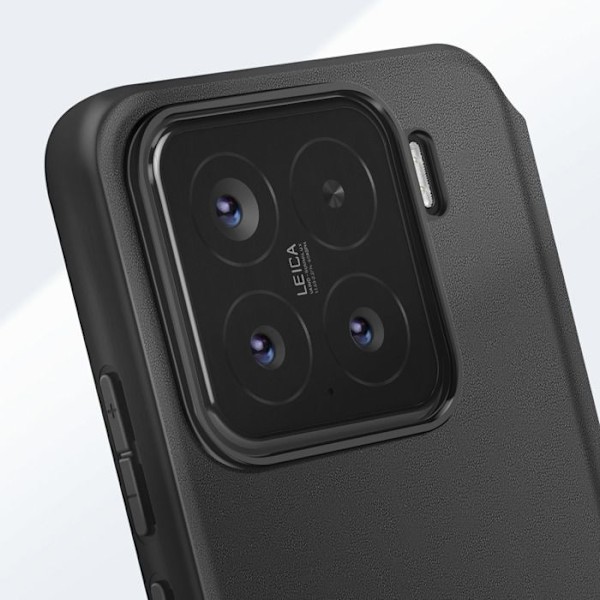 Etui til Xiaomi 15 Klap Kortholder med Håndledsrem Lavet til Xiaomi Sort Svart