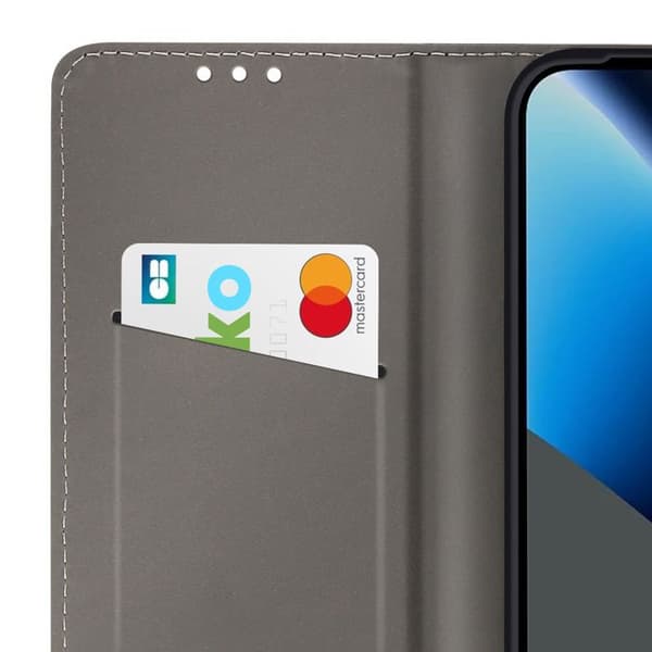 Magnetisk Stribet Etui til Google Pixel 10a med Kortlomme og Stativfunktion Sort Svart