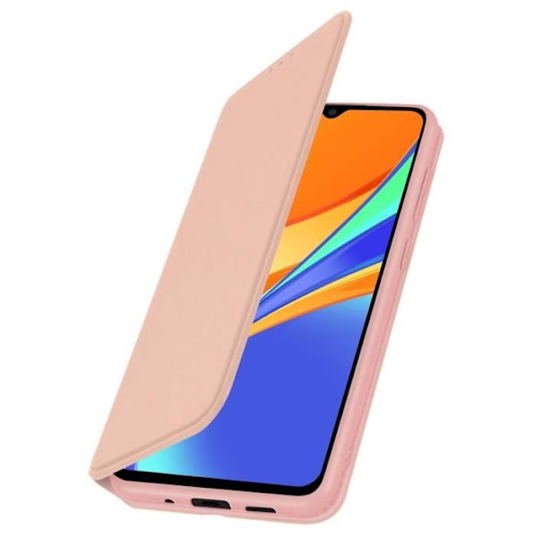 Hus - Xiaomi - Redmi 9C - Folio Tegnebog Case - Eco-læder - Champagne-rosa Champagne rosa