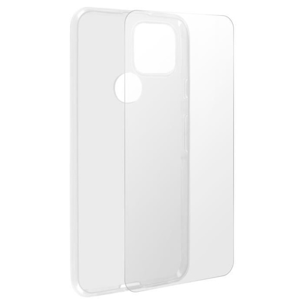 Blødt etui og 9H hærdet glasfilm til Google Pixel 5 - AVIZAR - Hvid Vit