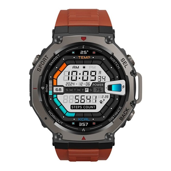 Montre Connectée Ascension Sport med GPS AMOLED-skärm Vattentålig Brun kastanj