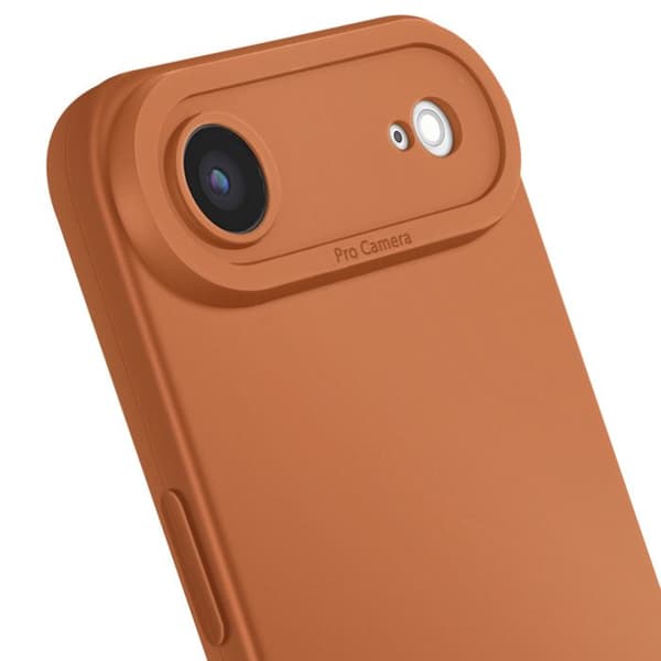 Cover - ADVARSEL - iPhone Air - Blød Silikone - Stødbeskyttelse - Kamera Forstærkning kastanj