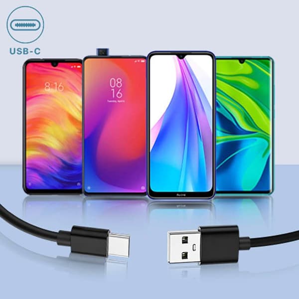 USB-kabel till USB typ C Laddning och Synkronisering 1m Xiaomi Svart Svart