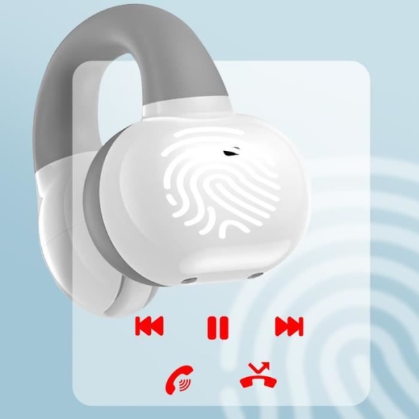 XO Air Conduction Bluetooth-hovedtelefoner med indbyggede mikrofoner XO White Vit