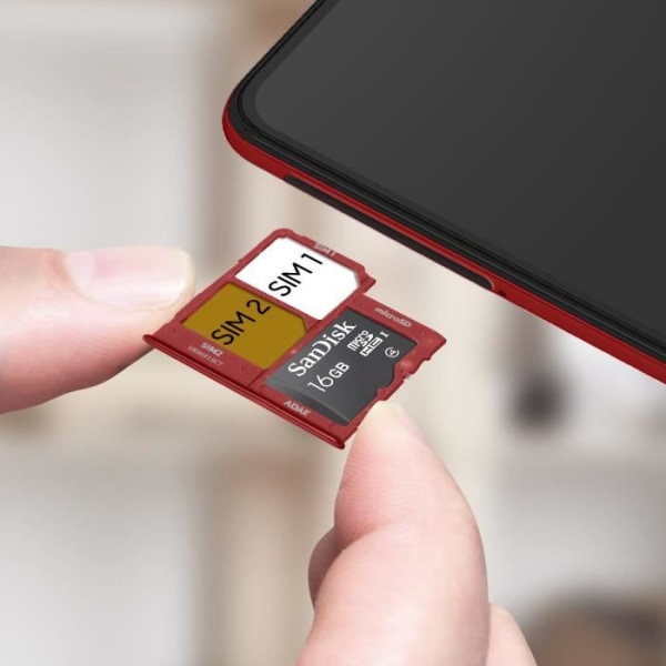 Samsung Galaxy A41 erstatnings-SIM-kortbakke Rød