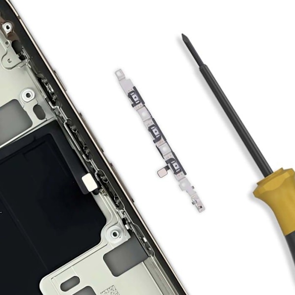 Näppäin Volume Kytkin iPhone 16 Pro Max Musta Svart