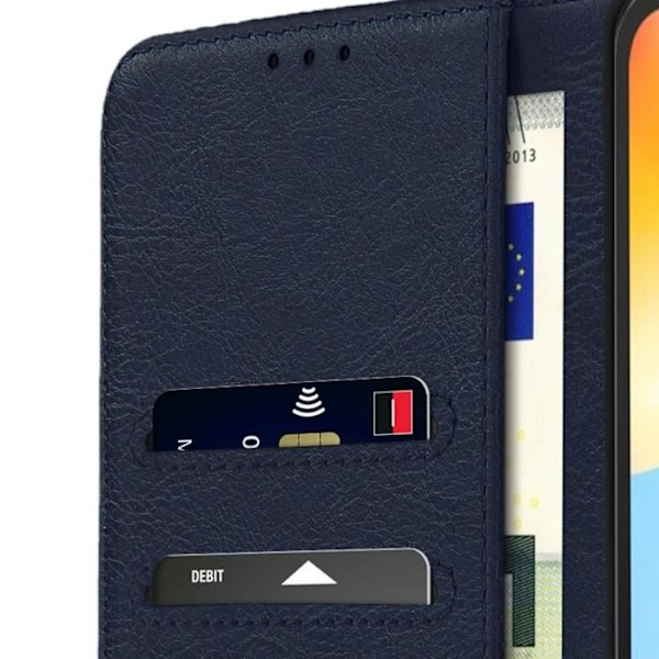 Xiaomi Redmi 10C Fodral - AVIZAR - Flip Wallet Video Support - Blå Blå