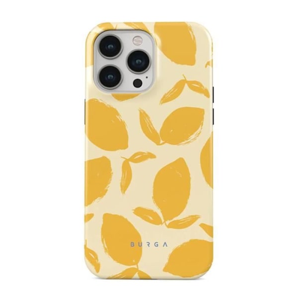 Coque pour iPhone 13 Pro MagSafe Tough Antichocs Modèle Lemon Tart Burga Jaune Beige