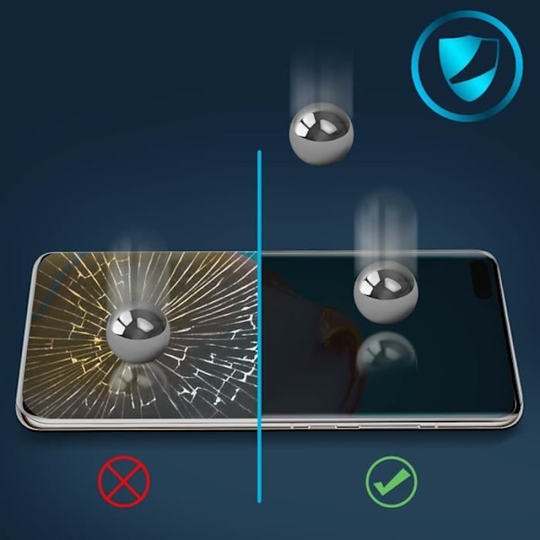 Suojakalvo - AVIZAR - Huawei P40 Pro - 9H karkaistu lasi - Kaareva - Läpinäkyvä musta Transparent, svart