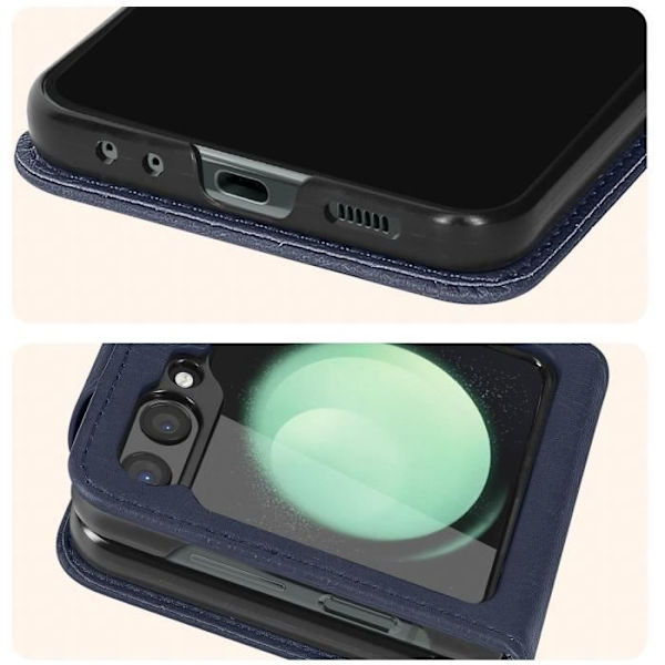 Flip Case til Samsung Galaxy Z Flip 5 Magnetic Tab Chesterfield Blue