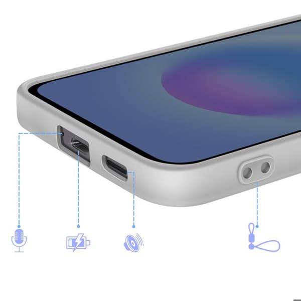Translucent Cover for Galaxy A57 Frosted Back Shockproof with Camera Lenses Grey Grå
