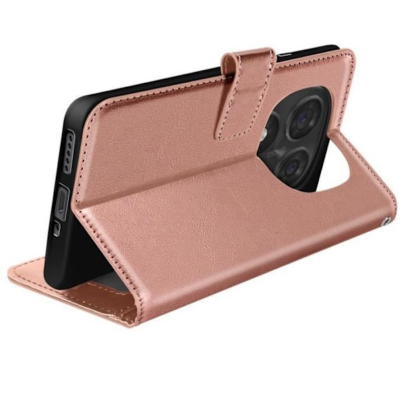Etui til Redmi Note 14 Pro og 14 Pro Plus Brieftaske med Håndledsstrop Mayaxess Rosé Champagne Rosa