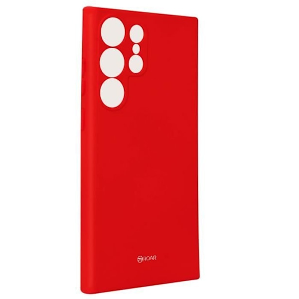 Etui til Samsung Galaxy S23 Ultra - ROAR - Farverig gelé - Blød silikone - Mat finish - Rød Röd