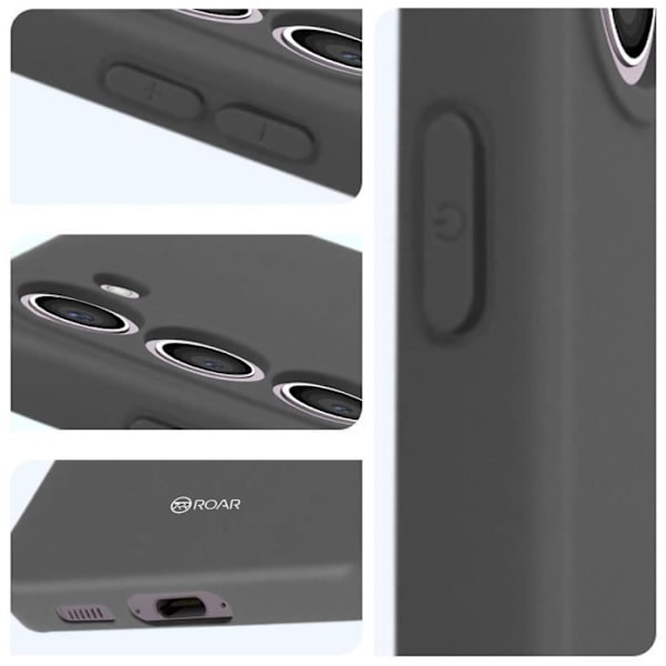 Etui til Samsung Galaxy S23 Plus - ROAR - Farverig gelé - Mørkegrå - Blødt - Mat anti-fingeraftryk finish Mörkgrå