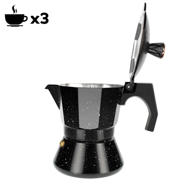 Kompakti 3 kupin Moka-espressokahvinkeitin