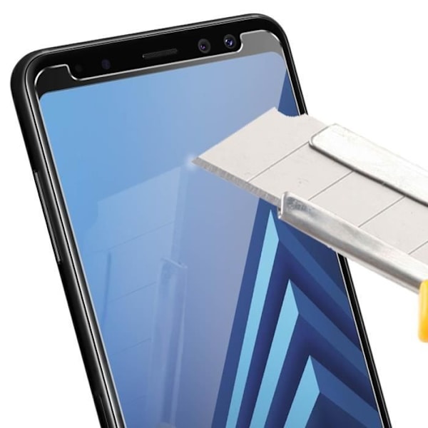 Galaxy A8 filmskärmsskydd i härdat glas 9H Anti-explosion Transparent