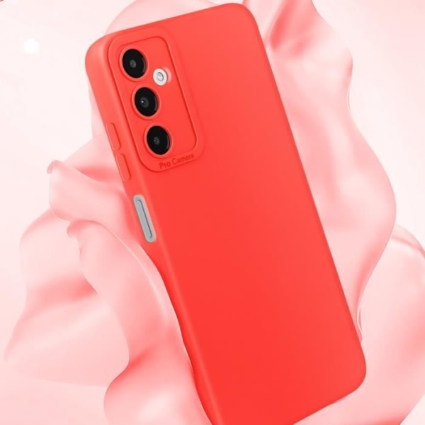 Suojakuori Samsung Galaxy A05s Silicone Matt Camera Protection Red Röd