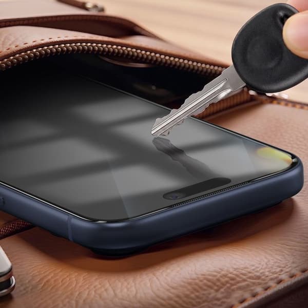 Härdat glas för iPhone 17 Pro Stötsäker med installationskit Magic Box Zanaé Transparent Vit