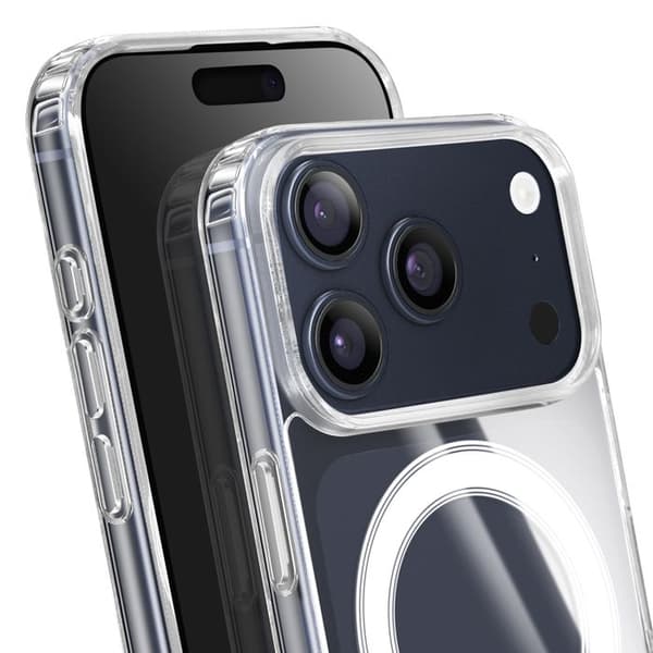 MagSafe-fodral - TACTICAL - iPhone 17 Pro Max - Transparent - Optimal skydd - Snabb montering Vit
