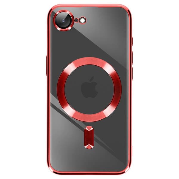 iPhone 17e cover med kromkant, MagSafe-kompatibel, rød Röd