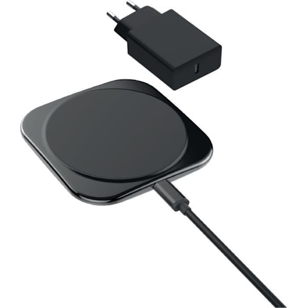 FastCharge 15-7,5 W induktiolaturi Teline ja 20 W laturi Musta - Bigben kierrätettyä muovia musta
