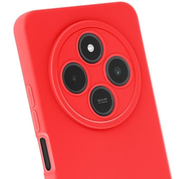Xiaomi Redmi 14C Suojakuori Silikoni Mat Kameran Estetty Punainen Röd