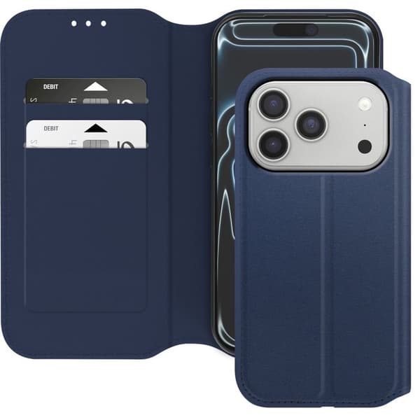 Folio Etui - AVIZAR - iPhone 17 Pro Max - Kortholder - Støttefunktion - Mørkeblå Blå