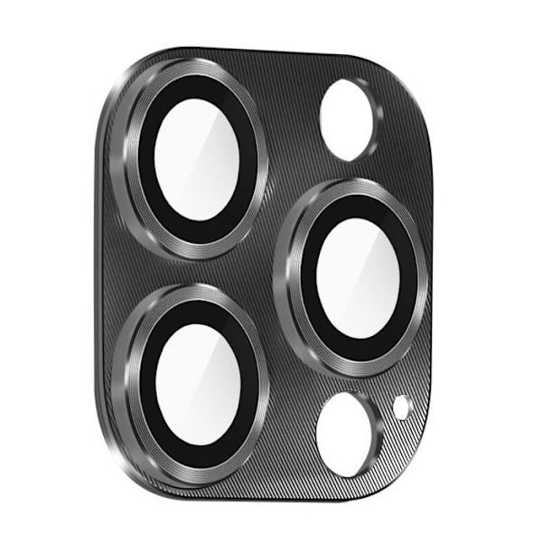 Beskyttelse kamera - ENKAY - iPhone 15 Pro/Pro Max - Hærdet glas 9H - Ultra-tynd - Aluminium Mörkgrå