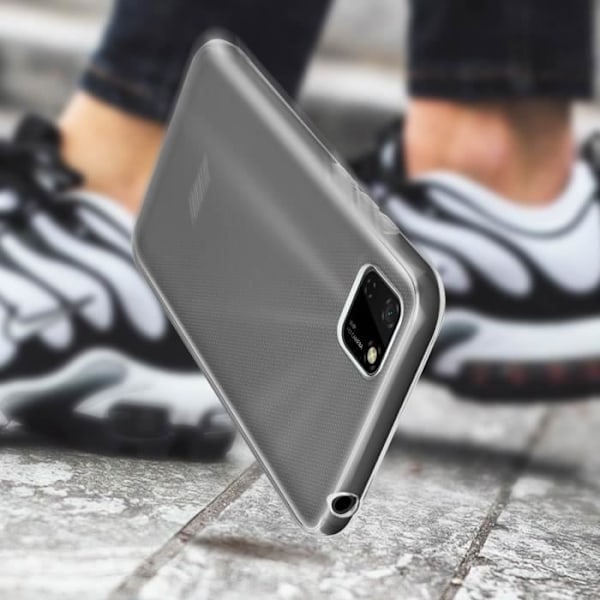 Coque - AVIZAR - Huawei Y5p - Silikon Gel Flexibel - Ultra-tunt - Transparent Vit Klar vit