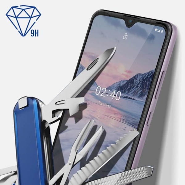 Beskyttelsesfilm Nokia 2.4 - 3mk - Hærdet glas 9H - Sort Svart
