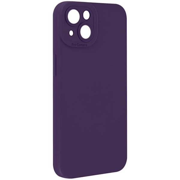 Skal till iPhone 14 - AVIZAR - Matt silikon - Kameraskydd - Mörklila Lila