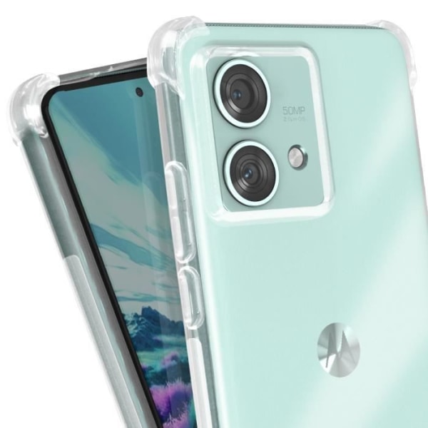 Coque Bumper - AVIZAR - Motorola Edge 40 Neo - Fleksibel - Transparent - Forstærkede stødabsorberende hjørner Vit