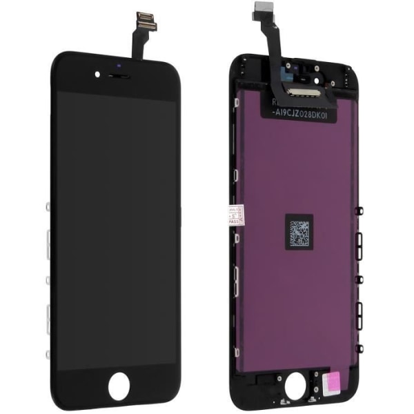 LCD skærm - AVIZAR - iPhone 6 - Touch - Sort - Udskiftning af skærm Svart