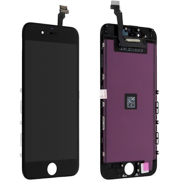 LCD-skärm - AVIZAR - iPhone 6 - Touch - Svart - Skärmbyte Svart