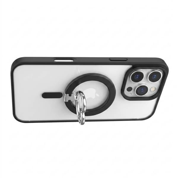 Støtte Ring til iPhone MagSafe / PixelSnap i Hjerteform Foldbar Zanaé Sort / Sølv Svart
