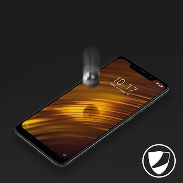 Beskyttelsesfilm - AVIZAR - Xiaomi Pocophone F1 - 9H hærdet glas - Ultralyd - Anti-eksplosion Klar vit