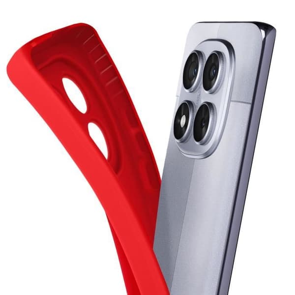 Coque - Xiaomi Redmi Note 14 Pro/Pro Plus - Pehmeä Silikoni - Kamera Suojattu - Punainen Röd