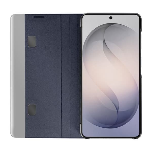Fodral med lock för Galaxy S26, ultratunt bi-materialdesign med videostöd, midnattsblå Blå